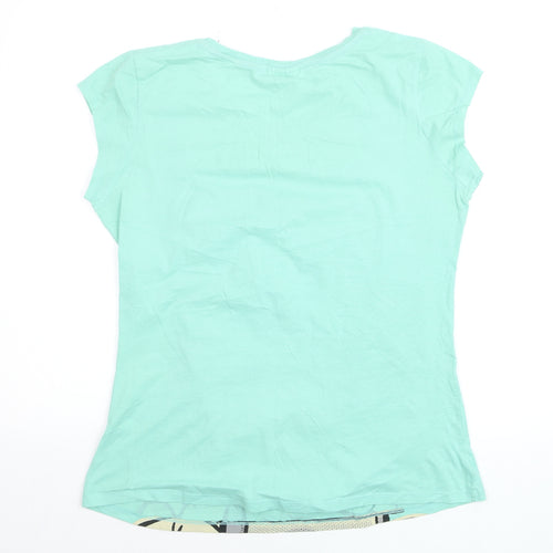 Tom and Jerry Women's Green Cotton T-Shirt Size 18 Casual