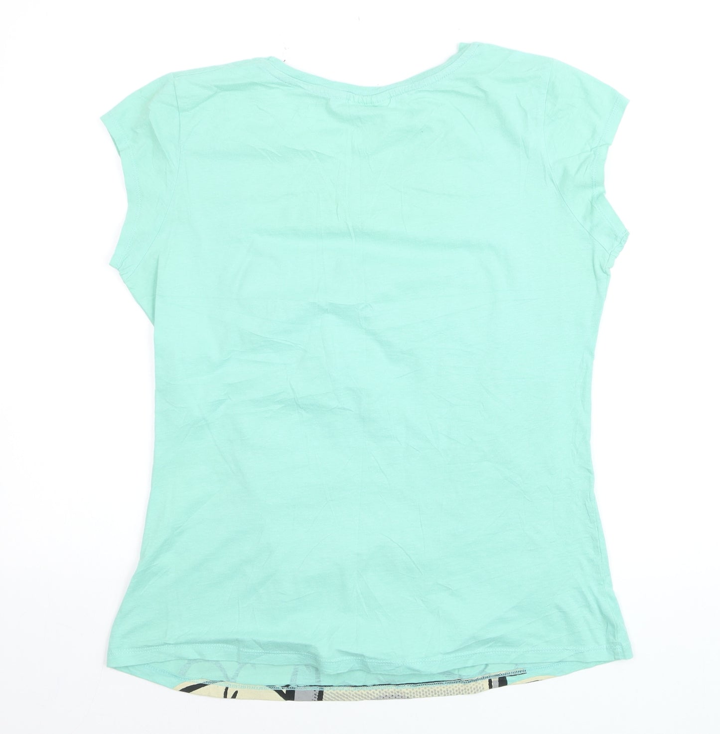 Tom and Jerry Women's Green Cotton T-Shirt Size 18 Casual