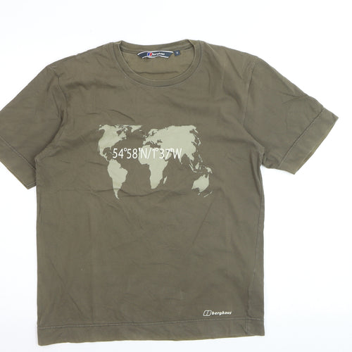 Berghaus Men’s Green Graphic Crew Neck Short Sleeve T-Shirt Size S