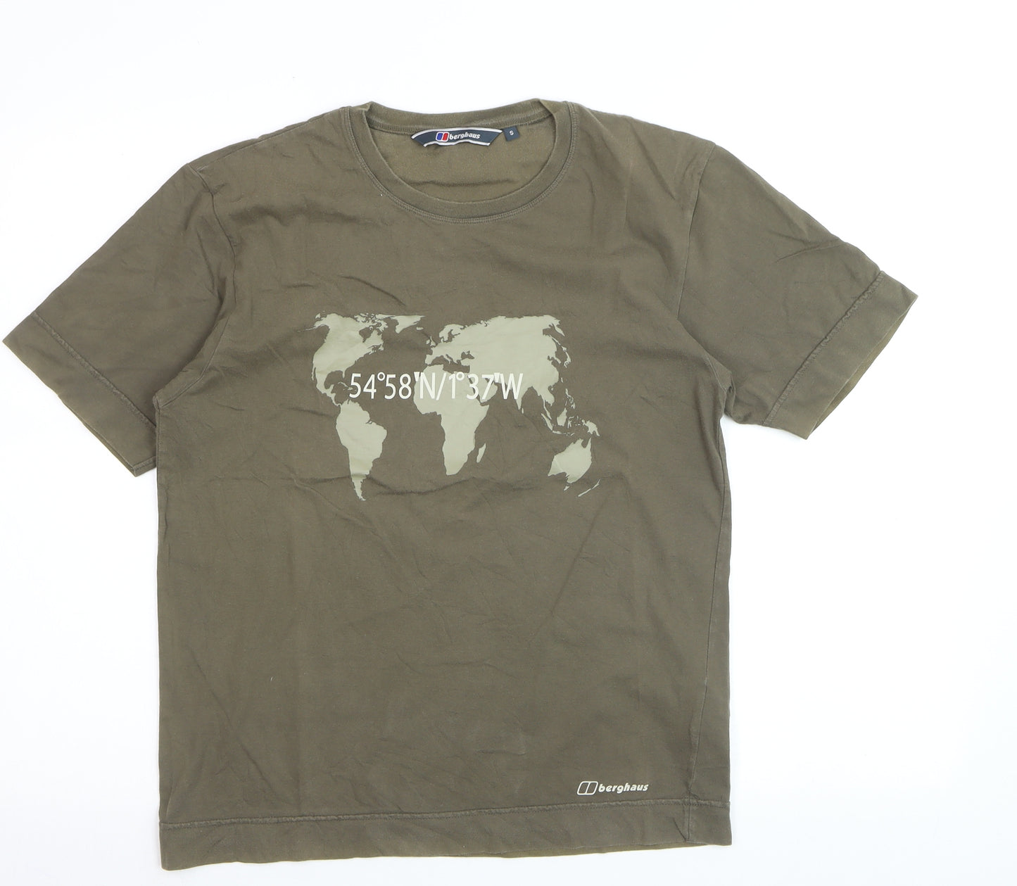 Berghaus Men’s Green Graphic Crew Neck Short Sleeve T-Shirt Size S