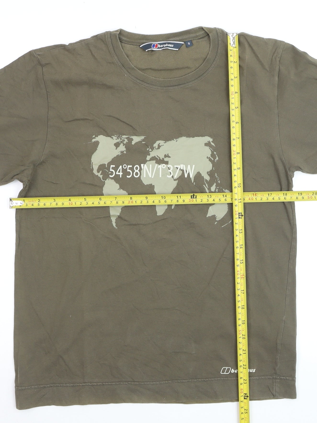Berghaus Men’s Green Graphic Crew Neck Short Sleeve T-Shirt Size S