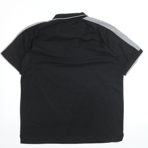 Charles Norton Men's Black Short Sleeve Polo Shirt Size M 100% Polyester