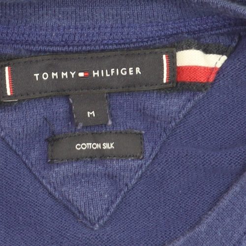 Tommy Hilfiger Men’s Blue Cotton Silk Crew Neck Pullover Sweatshirt M