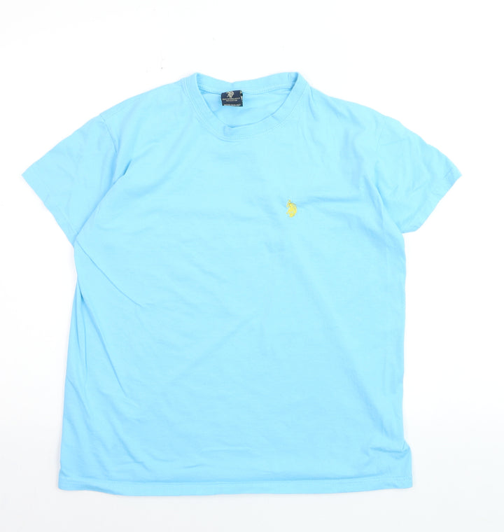 U.S. Polo Assn. Men's Blue Cotton Crew Neck T-Shirt Size L