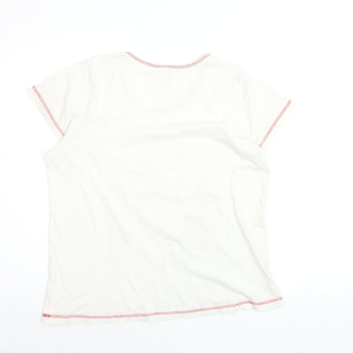 Disney Winnie the Pooh Womens White Cotton T-Shirt Nightshirt L