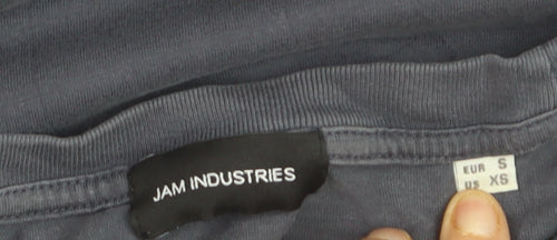 Jam Industries Men's Grey Cotton Crew Neck Short Sleeve T-Shirt S