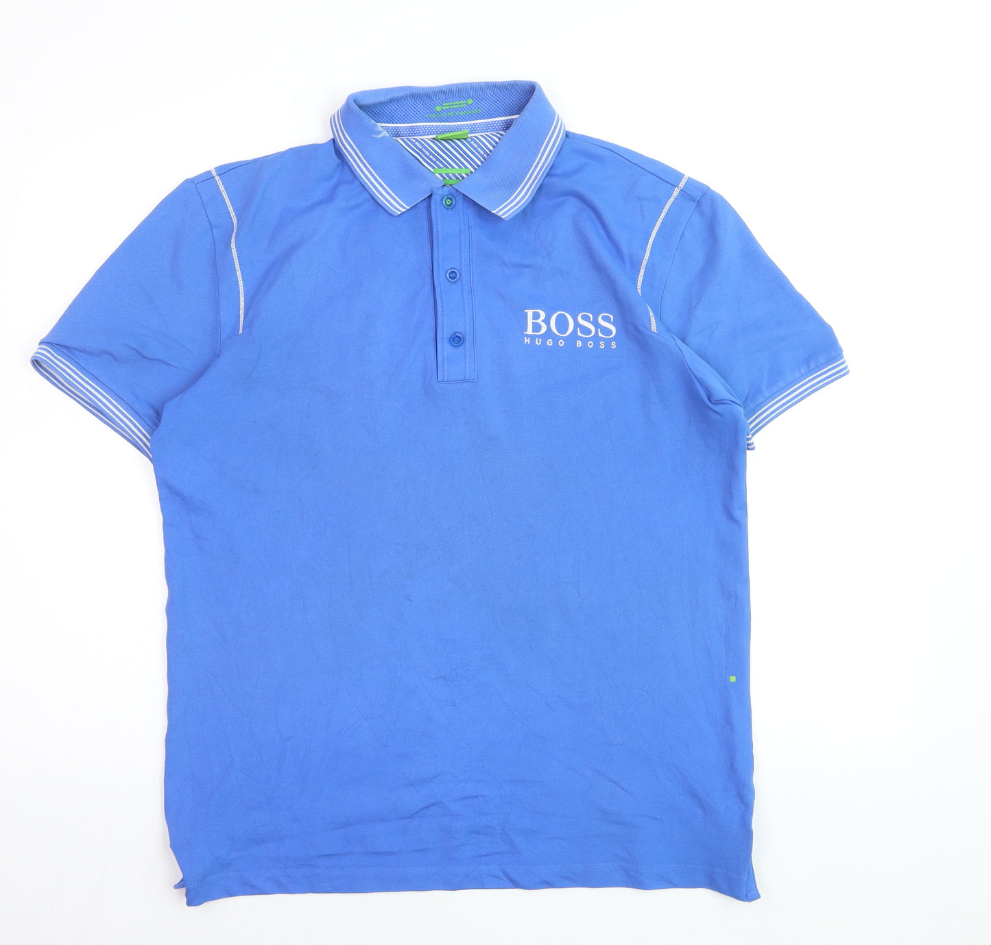 Hugo Boss Men's Blue Modern Fit Cotton Polo Shirt M