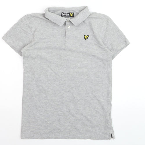 Lyle & Scott Junior Grey Short Sleeve Polo Shirt 14-15 Years