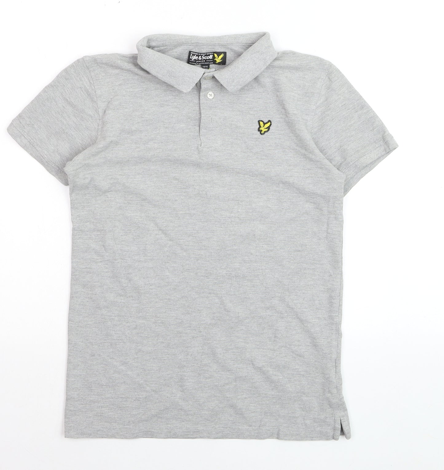 Lyle & Scott Junior Grey Short Sleeve Polo Shirt 14-15 Years