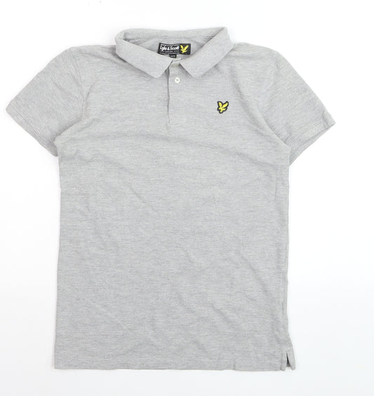 Lyle & Scott Junior Grey Short Sleeve Polo Shirt 14-15 Years