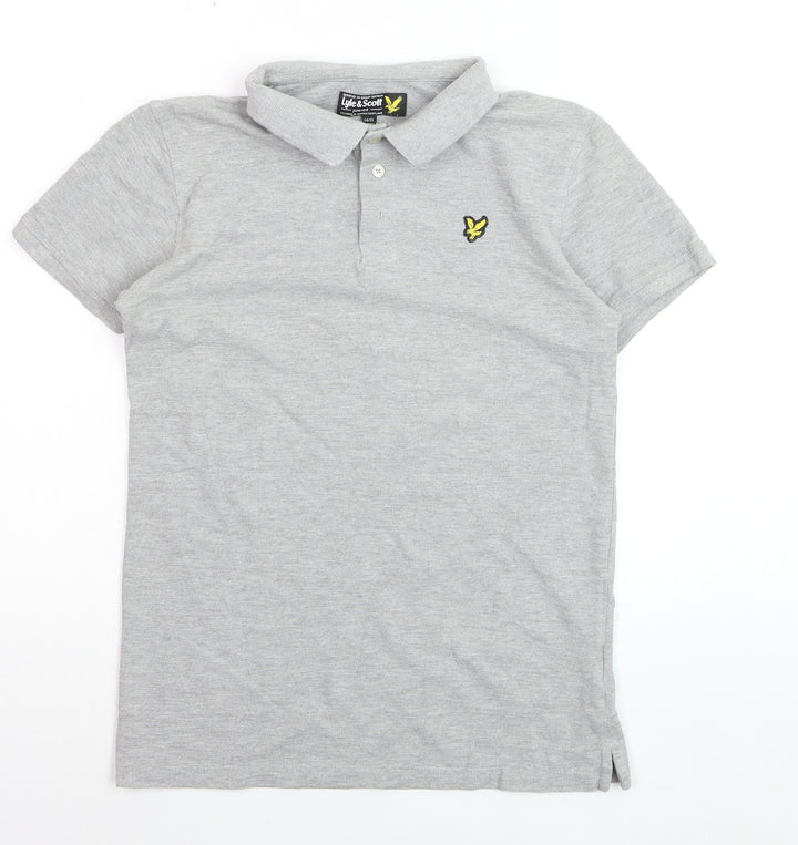 Lyle & Scott Junior Grey Short Sleeve Polo Shirt 14-15 Years
