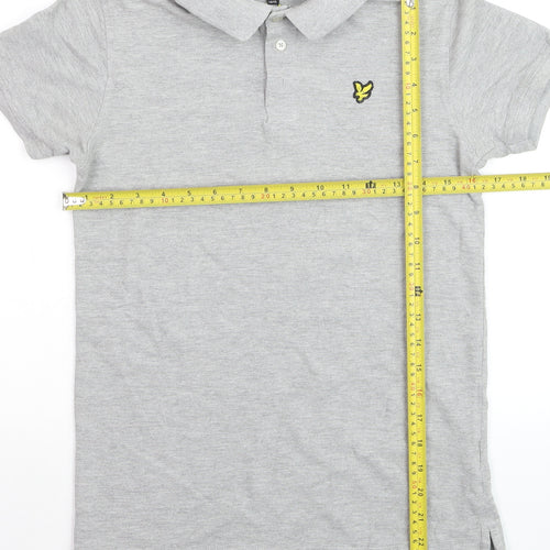 Lyle & Scott Junior Grey Short Sleeve Polo Shirt 14-15 Years