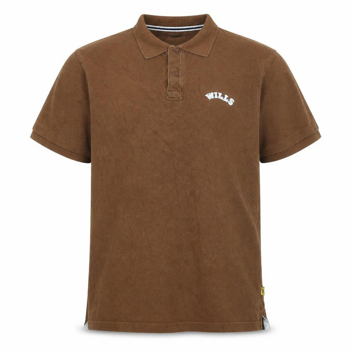 Jack Wills Men's Brown Cotton Polo Shirt Size L Short Sleeve Casual