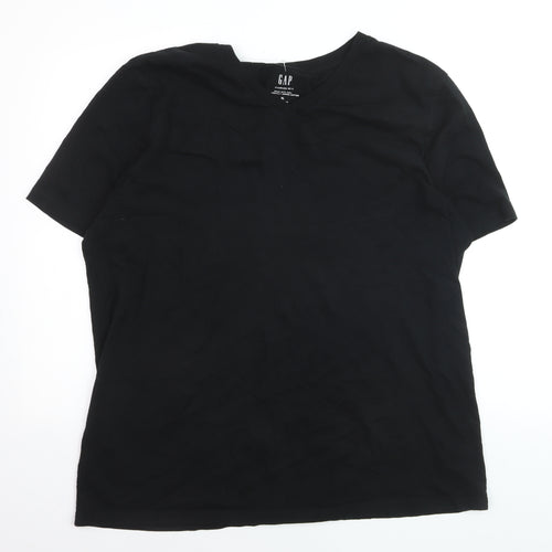 GAP Men's Black XL V-Neck Classic Cotton T-Shirt