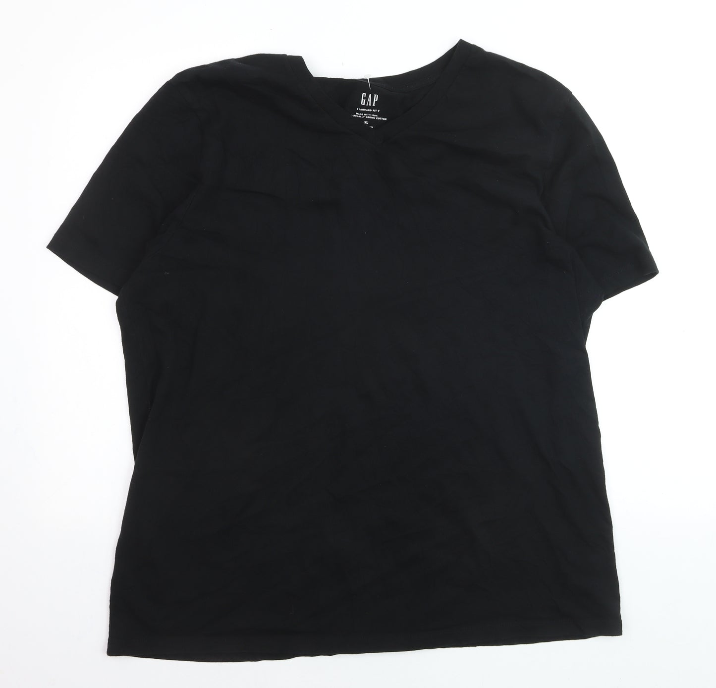 GAP Men's Black XL V-Neck Classic Cotton T-Shirt