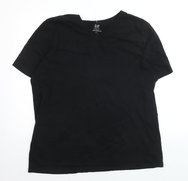 GAP Men's Black XL V-Neck Classic Cotton T-Shirt