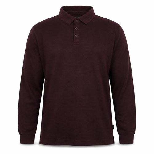 Britches Men’s Brown Long Sleeve Cotton Blend Polo Shirt XL