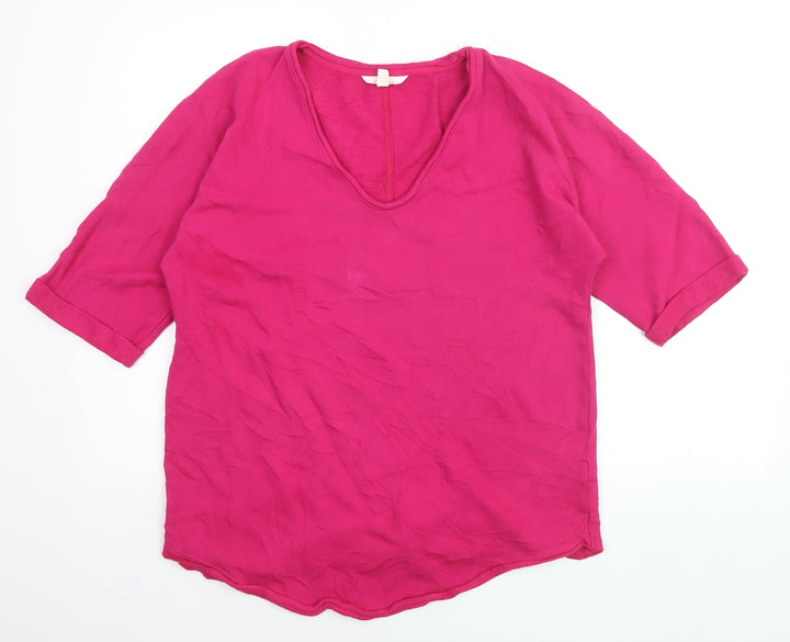 Marks and Spencer Per Una Women's Pink Cotton Tunic Blouse Size 10