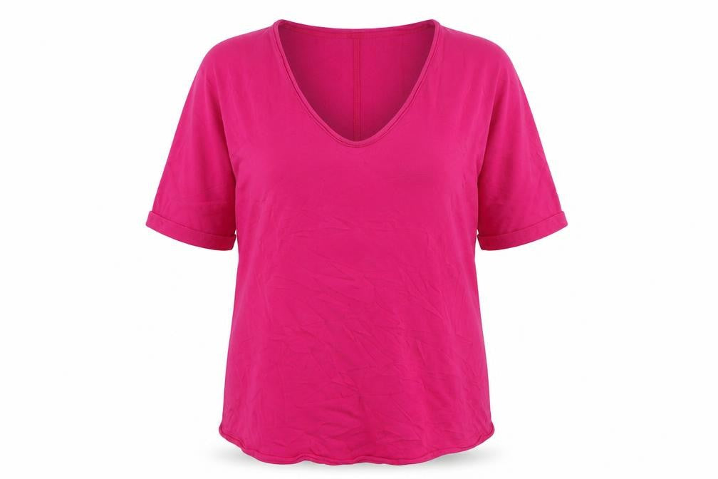 Front view of Marks & Spencer Per Una Women's Pink Cotton Tunic Blouse, size 10