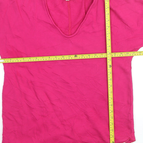 Marks and Spencer Per Una Women's Pink Cotton Tunic Blouse Size 10