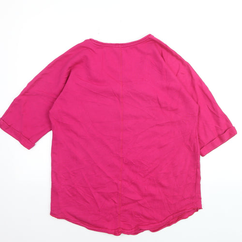 Marks and Spencer Per Una Women's Pink Cotton Tunic Blouse Size 10