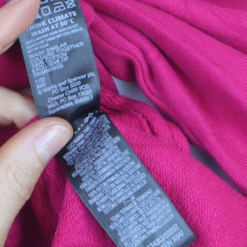 Marks and Spencer Per Una Women's Pink Cotton Tunic Blouse Size 10