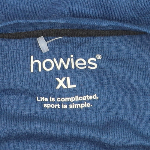 Howies Men's Blue Merino Wool Crew Neck T-Shirt XL