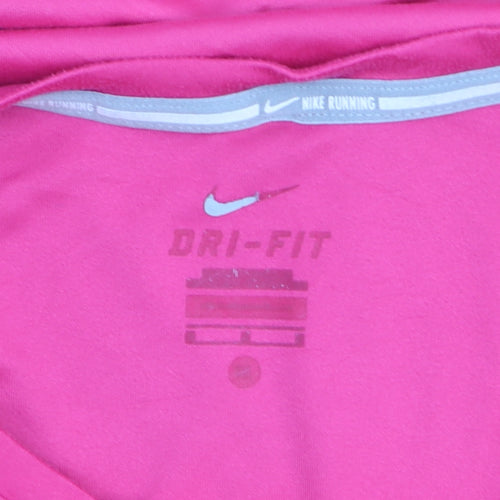 Nike Women's Pink Dri-FIT Long Sleeve Running Top Size M