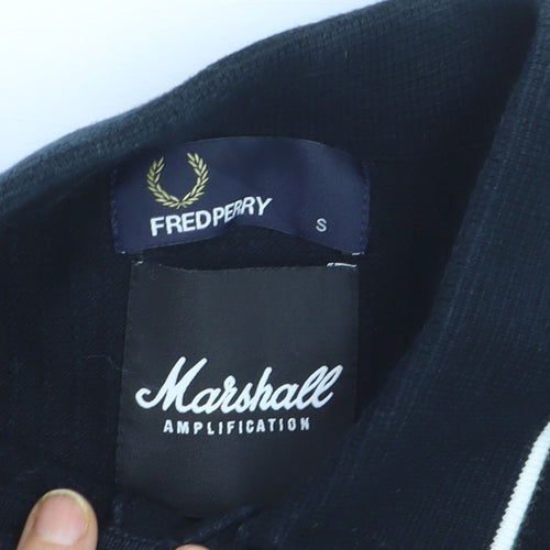 Fred Perry x Marshall Black Cotton Men's Polo Shirt S Short Sleeve