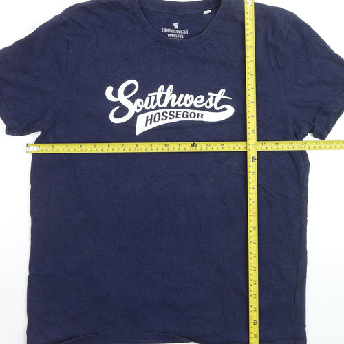 Southwest Hossegor Men's Blue Cotton Graphic T-Shirt Size L