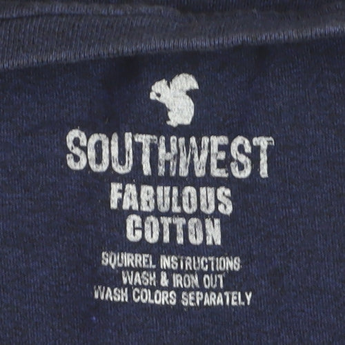 Southwest Hossegor Men's Blue Cotton Graphic T-Shirt Size L
