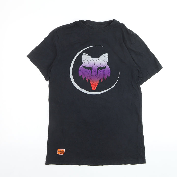 Fox Racing Men's Black Graphic Cotton T-Shirt Size S