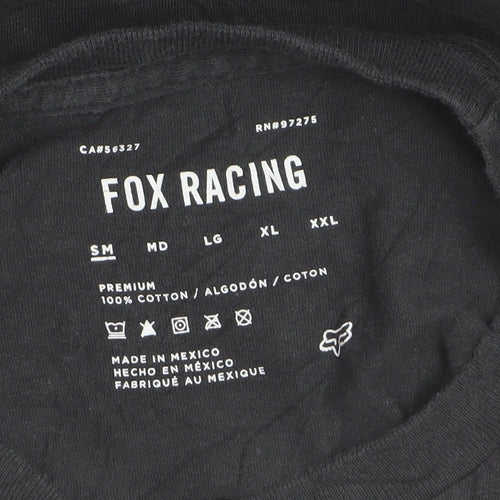 Fox Racing Men's Black Graphic Cotton T-Shirt Size S
