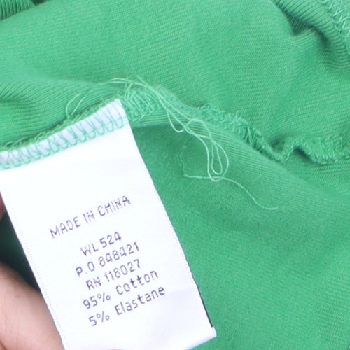Boden Women Green Size 10 Short Sleeve Basic Cotton T-Shirt