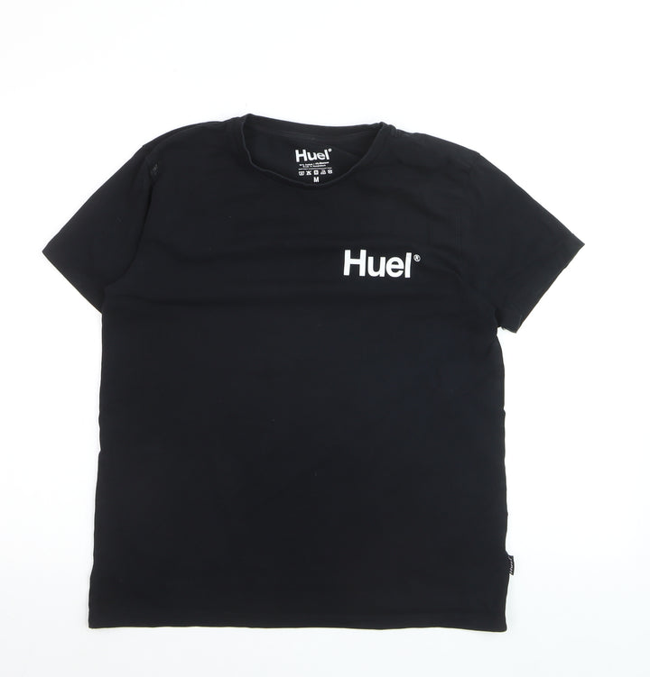 Huel Men's Black Cotton Stretch Crew Neck T-Shirt Size M