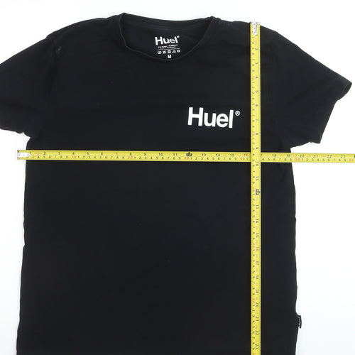 Huel Men's Black Cotton Stretch Crew Neck T-Shirt Size M