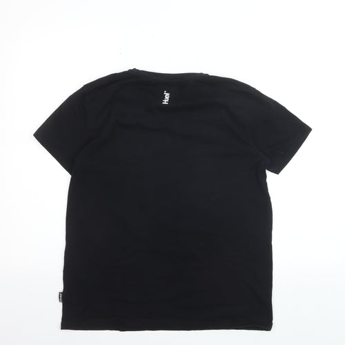 Huel Men's Black Cotton Stretch Crew Neck T-Shirt Size M