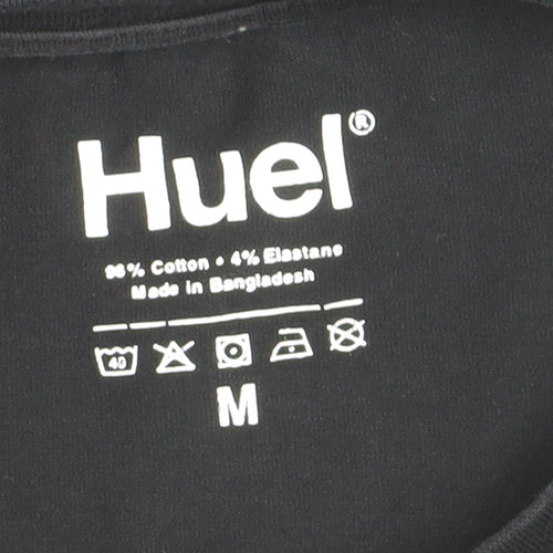 Huel Men's Black Cotton Stretch Crew Neck T-Shirt Size M