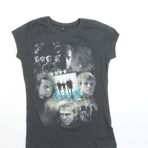 Continental Women's Black McFly Graphic Short Sleeve Cotton T-Shirt M