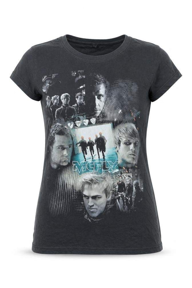 Continental Women's Black McFly Graphic Short Sleeve Cotton T-Shirt M