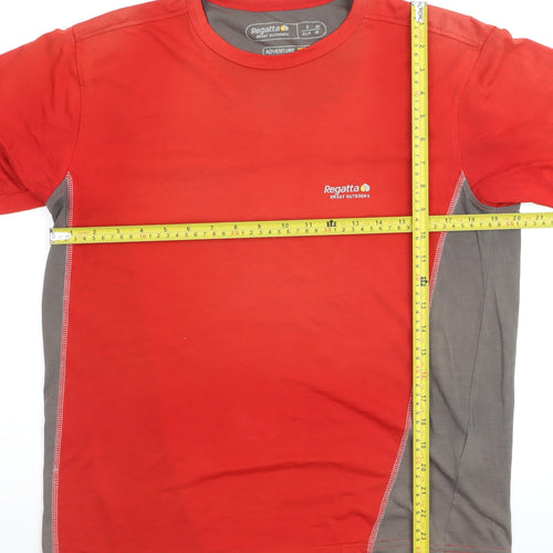 Regatta Men's Red Grey Adventure Tech Outdoor Short Sleeve T-Shirt S