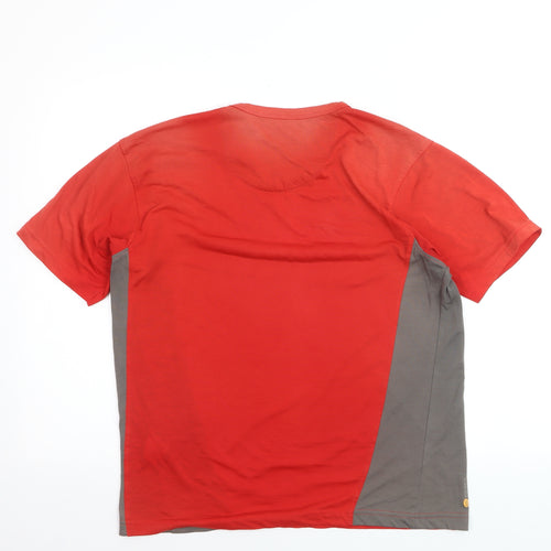 Regatta Men's Red Grey Adventure Tech Outdoor Short Sleeve T-Shirt S