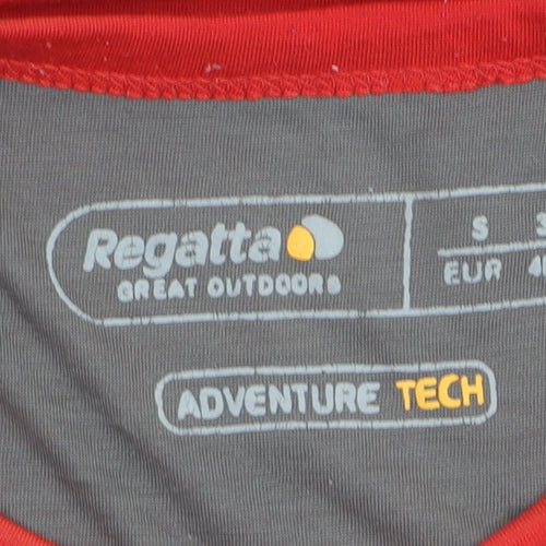 Regatta Men's Red Grey Adventure Tech Outdoor Short Sleeve T-Shirt S