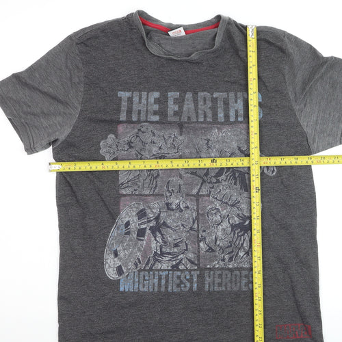 George Marvel Comics Boys Grey Medium Avengers Superhero Graphic T-Shirt