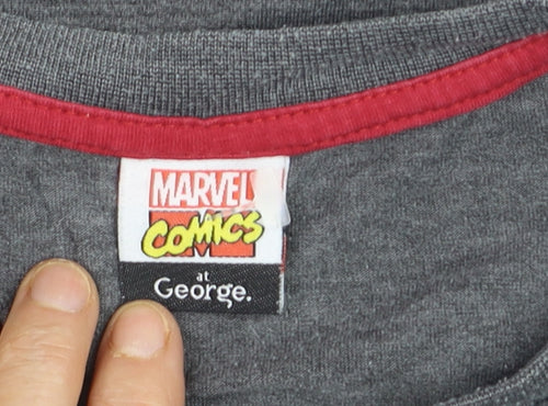 George Marvel Comics Boys Grey Medium Avengers Superhero Graphic T-Shirt