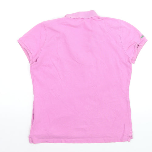 Ralph Lauren Womens Pink Polo Shirt M Classic Cotton Short Sleeve