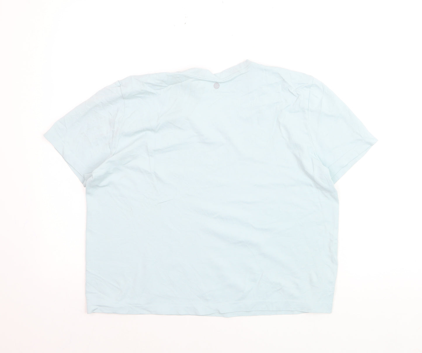 Harmony & Balance Women's Blue Cotton Stretch T-Shirt Size L