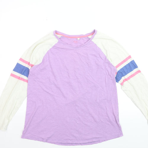 Boden Women’s Multicoloured Long Sleeve Cotton Raglan T-Shirt Size L