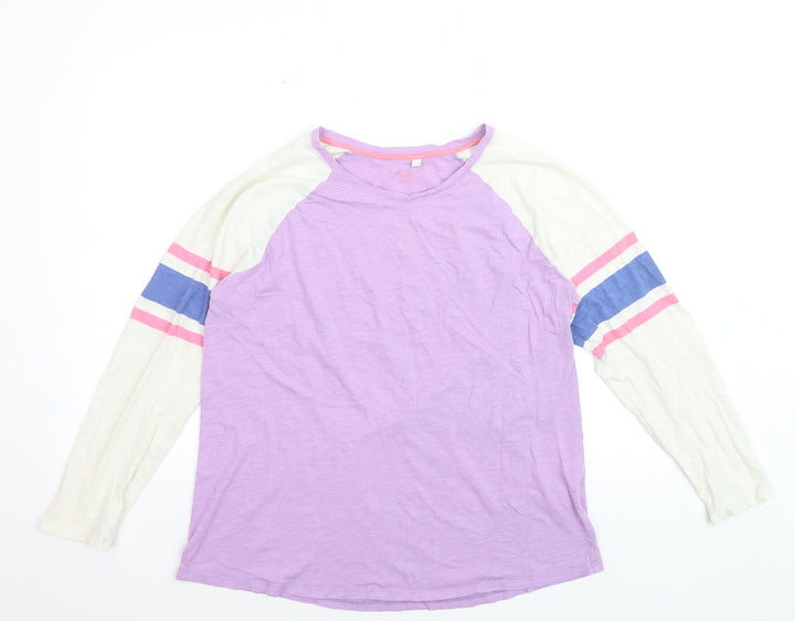 Boden Women’s Multicoloured Long Sleeve Cotton Raglan T-Shirt Size L