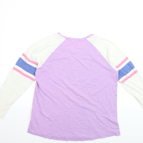 Boden Women’s Multicoloured Long Sleeve Cotton Raglan T-Shirt Size L
